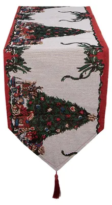 Produktbild von Clayre & Eef Tischläufer Weihnachten 33x180 cm Beige Polyester