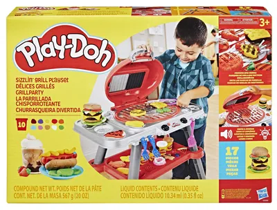 Obrázok produktu pre Play-Doh Hracia súprava Horúci gril, 3 rok / roky, Vyžadované batérie, Akrylonitrilbutadienstyren (ABS), Kov, Polypropylén (PP), Polyetylen, 18 kusov