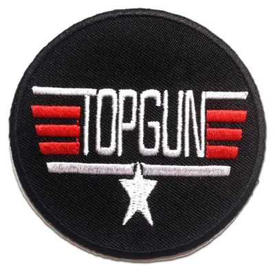 Obrázek produktu pro Top Gun Logo - nášivka, nažehlovací, nažehlovací nášivka, nášivka, nažehlovací, Velikost: 7,3 x 7,3 cm