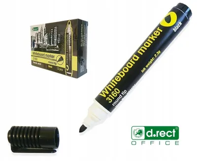 Produktbild von D.rect Whiteboard-Marker schwarz, trocken abwischbar, 1 Stück