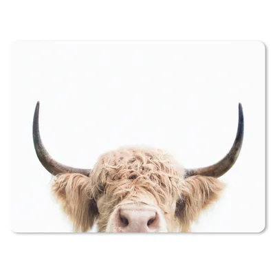 Produktbild von MuchoWow® Mauspad Mousepad Kuh - Hörner - Tiere - Natur 40x30 cm - Mousepads - Maus Mat - Pad - Mausunterlage - Anti Rutsch