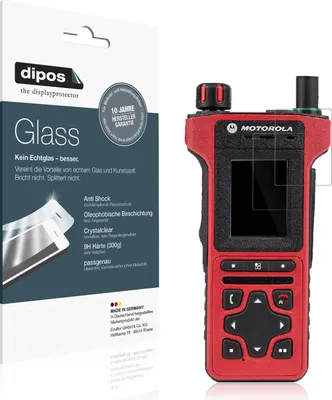 Produktbild von 2x Schutzfolie für Motorola MTP8500Ex - Anti-Shock 9H Folie dipos Glass Kunststoffglas