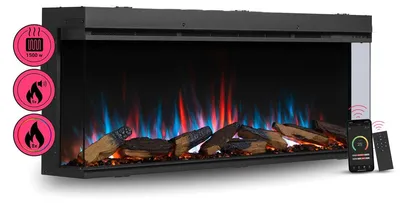 Produktbild von Elektrokamin Einbaukamin BALDERIA Athena 52 – Heizung bis 1500 W, schwarz