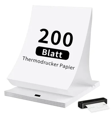 Thermopapier A4, 200 Blatt, Endlospapier, schnell trocknend