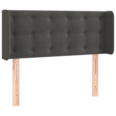 Produktbild von vidaXL Kopfteil mit Ohren Dunkelgrau 93x16x78/88 cm Samt