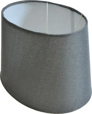 Produktbild von Lampenschirm oval aus Stoff H 15.5 cm für Tisch - Stehlampen