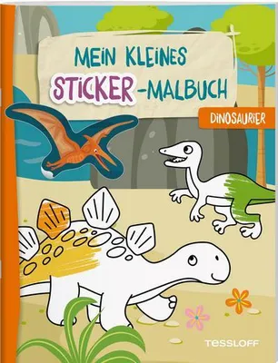 Immagine prodotto di Mein kleines Sticker-Malbuch. Dinosaurier