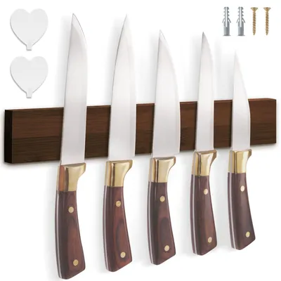 Produktbild von Cheerhom Magnetleiste Messer mit Magnet, Messerblock Magnetisch Ohne Messer, Messerhalter Magnetisch für die Küche, Magnet Messerhalter für 4-6 Messer