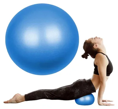 Produktbild von Kleiner Pilates-Ball, 25 cm Soft Yoga Ball, mit aufblasbarem Strohhalm, Anti-Burst-Übungsball für Yoga, Pilates, Balance, Physiotherapie, Stretching und Core-Fitness