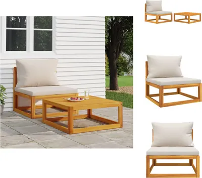 Produktbild von vidaXL 2-tlg. Garten-Sofa-Set mit Kissen Massivholz Akazie -  Gartensofaelemente