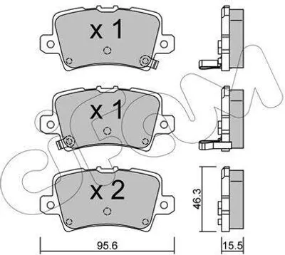 Produktbild von CIFAM Bremsbeläge Satz Hinten Bremsklötze für HONDA CIVIC VIII Hatchback (FN, FK) 822-729-0