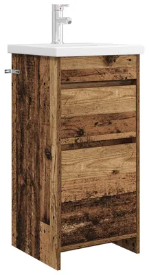 Zdjęcie produktu dla Szafka łazienkowa z umywalką vidaXL z drewna postarzanego, 42 x 40 x 84,5 cm