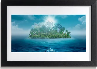 Produktbild von Bild 30x20 MDF-Rahmen Wandkunst Sea Island Landschaft