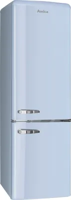 Produktbild von Amica KGCR 387 100 L, Kühl-/Gefrierkombination im Retro Design, 181 cm Höhe, Baby Blue,