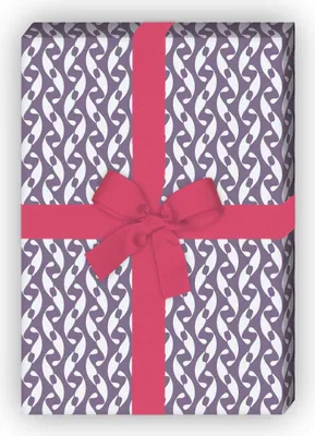 Produktbild von Edles Geschenkpapier mit klassisch grafischem Muster in lila - G6310, 32 x 48cm