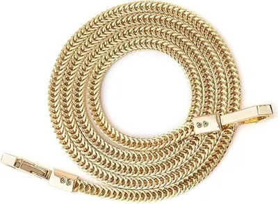 Produktbild von Taschenkette 100cm Flache Metall Schulterriemen Gold | Für Damen Umhängetasche Geldbörse Handtaschen