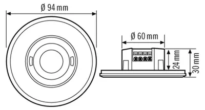 Zdjęcie produktu dla Podtynkowa czujka ruchu ESYLUX PD-FLAT 360i/8 RD BK EP10427954