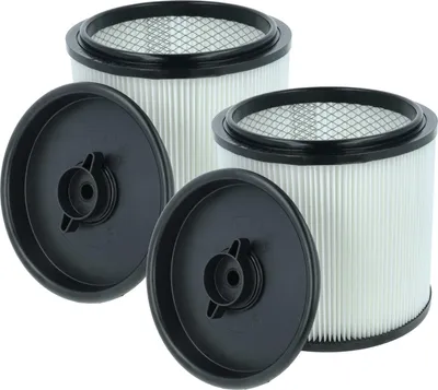 Produktbild von vhbw 2x Faltenfilter kompatibel mit Einhell TE-VC 3080 SACL, 4090 SACL, 5090 SACL, 2580 SACL Nass- & Trockensauger - Patronenfilter Schwarz Weiß