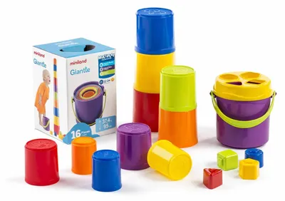 Image de Jouet de tri et d'empilement Miniland, jouet Montessori pour enfants de 1 an, jeu