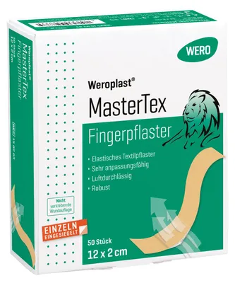 Produktbild von Weroplast MasterTex Fingerpflaster 12 x 2 cm, 50 Stk/Pkg