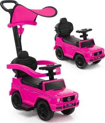Produktbild von GOPLUS 3-in-1 Mercedes Benz Rutschfahrzeug, Schiebewagen mit Schiebegriff, Baby-Schiebeauto mit Schutzgeländer, Hupe & Motorengeräusch, für ab 1 Jahr