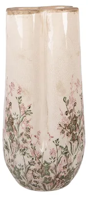 Image de Clayre & Eef Vase Ø 16x36 cm Beige Céramique