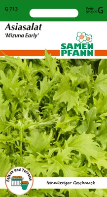 Produktbild von Asiasalat Mizuna Early | Asiasalatsamen von Samen Pfann