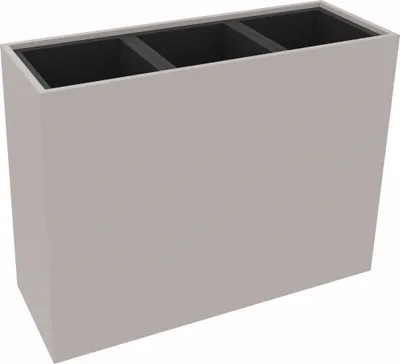 Produktbild von Pflanzgefäß 3er hoch B1062xT380H800mm Lichtgrau