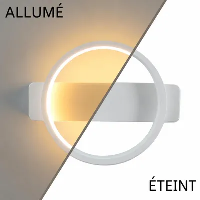 Image de ZMH Applique murale LED Intérieur Moderne 7W Blanc Chaud 3000K 1 pièce LED fixe intégrée, Image générée par une IA