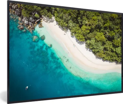 Produktbild von MuchoWow® MuchoWow® Gerahmtes Poster Strand - Steine - Australien 30x20 cm - Poster mit zchwarzem Bilderrahmen - Kunstdruck - Bild-Poster