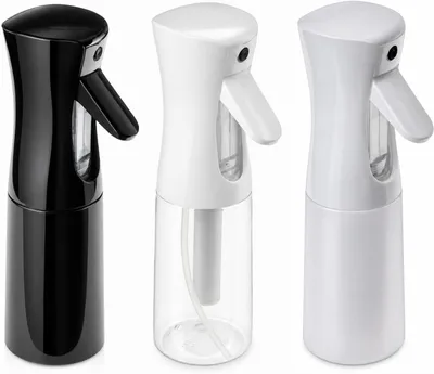 Produktbild von 3-er Set Sprühflaschen 200 ml, Ultrafeiner Kontinuierlicher Sprühnebel, Nachfüllbar & Wiederverwendbar, Spray Bottle mit 360° Sprühkopf für Haare, Hautpflege, Pflanzen, Haustiere, 3 Stück Set