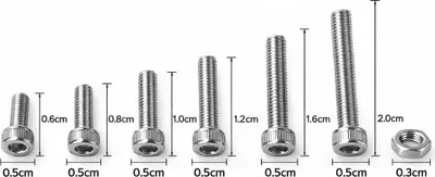 Produktbild von Sortiment an Edelstahlmuttern und -schrauben M3 (250 Stück)