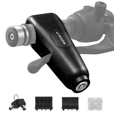 Obrázek produktu pro Zámek s alarmem pro motocykly, mopedy, elektrické skútry, koloběžky, jízdní kola a čtyřkolky, černý
