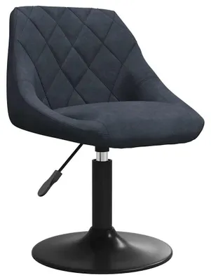 Imagen del producto de Sillón giratorio de color gris oscuro, con altura ajustable y tapizado en terciopelo