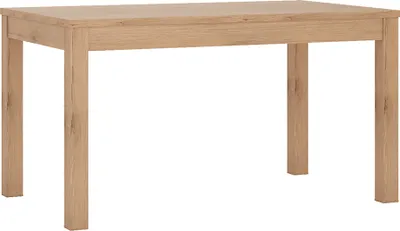 Produktbild von Esstisch erweiterbar 140-180 cm SANFORD-129 in Eiche hell Nb., B/H/T: ca. 180/77/85 cm