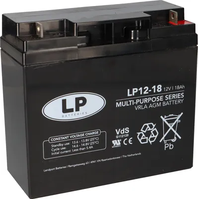 Obrázek produktu pro Olověná baterie Landport 12V 18Ah AGM NSA LP12-18 T3 VdS