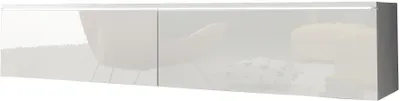 Obrázek produktu pro MINIO go for it, nízká TV skříňka, DONNA, TV skříňka, 140 cm, stojící nebo závěsná, s LED osvětlením, bílý lesk/bílá barva,