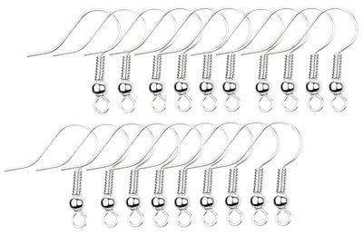 Ohrhaken 18 mm, versilbert, nickelfrei, 200 Stück