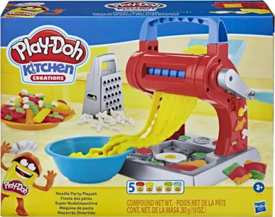 Obrázok produktu pre Play-Doh E77765L0 Play-Doh Knete Kitchen Creations Nudelmaschine farbsortiert 5 Farben je 56,0 g