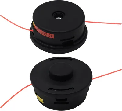 Imagen del producto de 2 cabezales de corte de césped "Autocut" con hilo de repuesto, compatibles con varios modelos, para uso en jardines