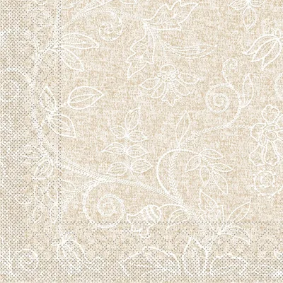Produktbild von Tissue Cocktail-Serviette Darlyn in Hellbraun, 25 x 25 cm, 100 Stück - Mank
