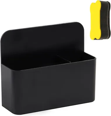 Produktbild von Magnetische Stifthalter, starke magnetische Befestigung, weiß, inklusive Schwamm, für Schule und Büro