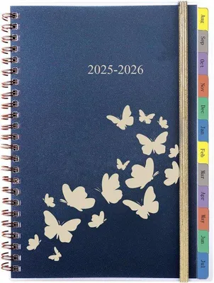 Produktbild von Famanu Akademisches Tagebuch 2025-2026 - A5 Spiralbindung, wöchentliche und monatliche Planung