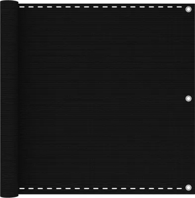 Obrázek produktu pro Balkonová zástěna černá 90 x 600 cm HDPE