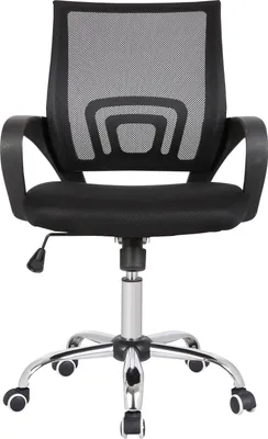 Produktbild von Möbilia Bürostuhl mit Mesh | Armlehnen Kunstleder | höhenverstellbar | Gestell Metall verchromt | B 56 x T 58 x H 88 cm | schwarz/grau – silbern | 14020002 | Serie STUHL
