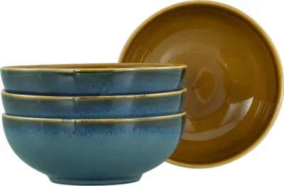 Produktbild von CreaTable, 22885, Mallorca Blau, Smoothie Bowl 4-tlg, Steinzeug