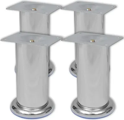 Produktbild von vidaXL Sofabeine 8 Stk. Rund Chrom 120 mm