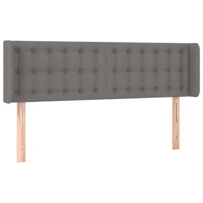 Produktbild von Kopfteil mit Ohren Dunkelgrau 147x16x78/88 cm Stoff