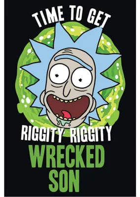 Produktbild von Rick And Morty - "Wrecked Son" Poster CD119 (61 cm x 91,5 cm) (Schwarz/Grün)
