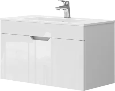 Immagine prodotto di Set di mobili da bagno Vicco Stefanie Bianco 2 parti, mobile base 80 cm, Model 40056